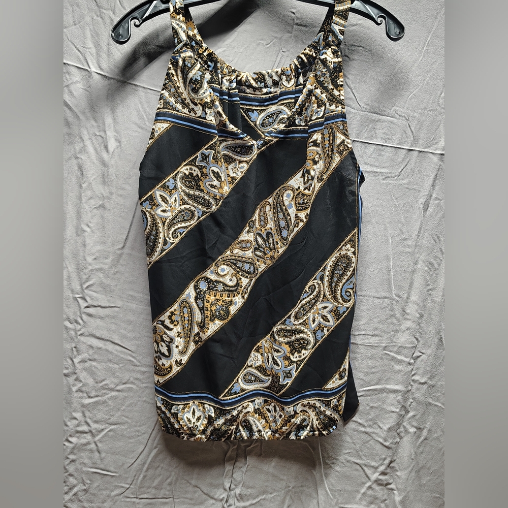 Gold Black Tank Top Size Large